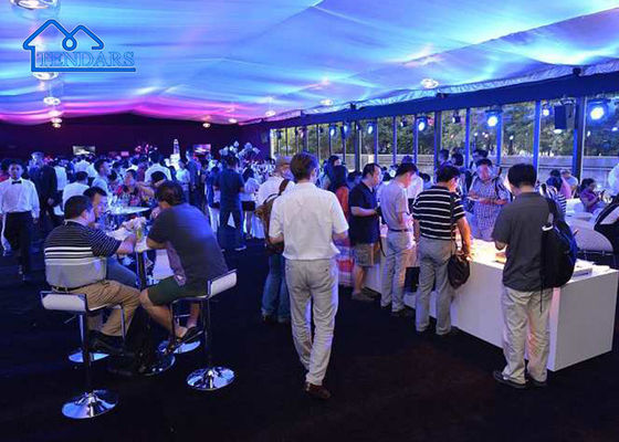 comprar Tienda al aire libre modificada para requisitos particulares grande del banquete de boda de la aleación de aluminio con la tienda suave de la carpa del acontecimiento de las paredes del PVC Fabricación en línea