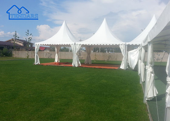comprar Tienda de aluminio personalizada de la pagoda de la tienda de la pagoda del banquete de boda de la prenda impermeable del PVC blanco Fabricación en línea