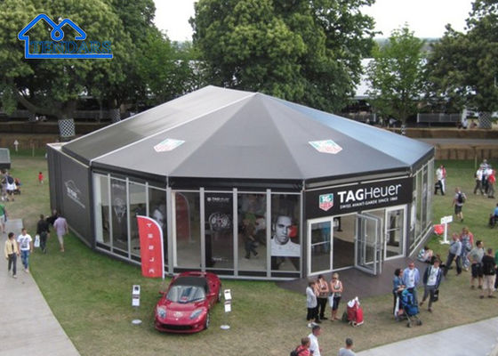 comprar Sala redonda de vidrio exterior en Muti Hexágono lateral Octágono estructura de la carpa de la carpa Eventos online manufacture
