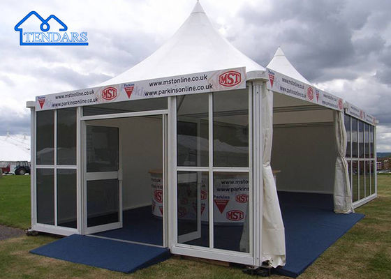 comprar Resistente a los rayos UV / a prueba de fuego / a prueba de agua Custom Nuevo marco de aluminio de PVC Marquee Pagoda Canopy Tent Fabricación en línea