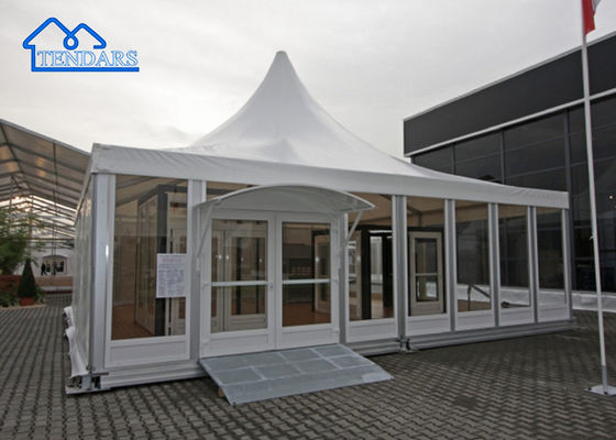comprar Carpa tipo pagoda de aluminio de 5x5m, techo de aluminio galvanizado de varios niveles resistente a los rayos UV para recepciones elegantes Fabricación en línea