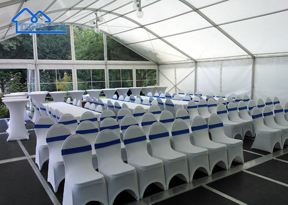 comprar 30x50m Techo de aluminio de techo curvo de PVC a prueba de fuego para exteriores Arco de evento Capa de tienda de fiesta para 1200 personas online manufacture