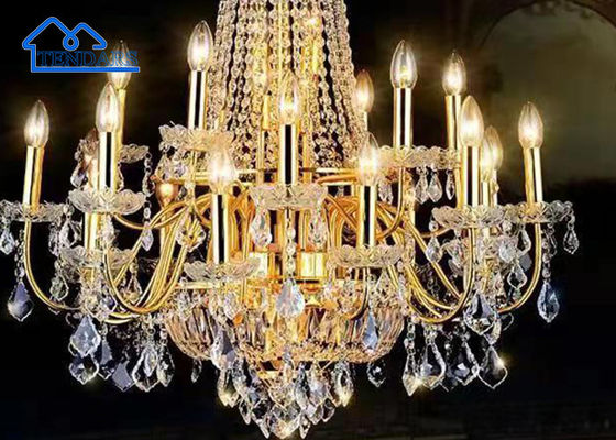 comprar Accesorios de carpa de fiesta creativa Atmosfera de techo lujoso cristal lámpara de candelabería carpa al aire libre con luces online manufacture