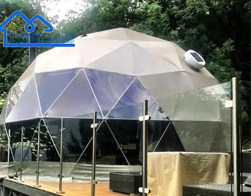 comprar Tienda exterior de cúpula comercial blanca roja amarilla con plataforma para hotel camping online manufacture