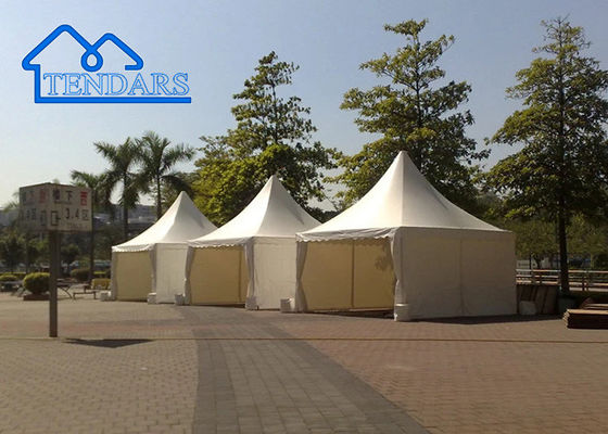 comprar Nuevo diseño exterior de aleación de aluminio pequeña cubierta de PVC tienda de la pagoda para la fiesta de bodas Fabricación en línea