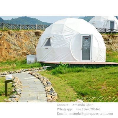 comprar Conectores geodésicos transparentes personalizados Mini salón de sol Glamping Hotel Domo Tienda con baño online manufacture