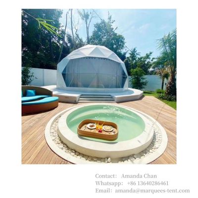 comprar Fuera impermeable, resistente al fuego, resistente a los rayos UV tienda de campaña Glamping Casa domo con baño para hotel resort online manufacture