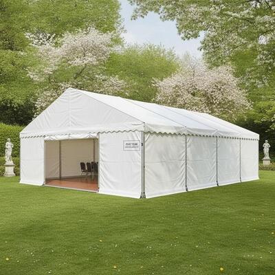 comprar Estructura europea al aire libre del dosel de la durabilidad de cinco años de la tela revestida doble resistente ULTRAVIOLETA de la tienda de la carpa del partido del PVC 850gsm Fabricación en línea