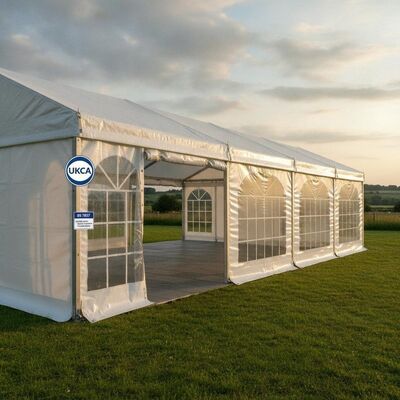 comprar Tienda de campaña para fiestas que cumple con el mercado post Brexit del Reino Unido Marcado UKCA Estándar británico BS 7837 Estructura de dosel de exportación europea Fabricación en línea