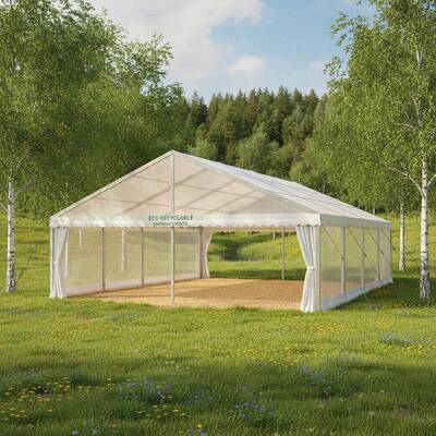 comprar Carpa para fiestas reciclable, sostenible y ecológica, tela impermeable de PVC para eventos al aire libre verdes suecos Fabricación en línea