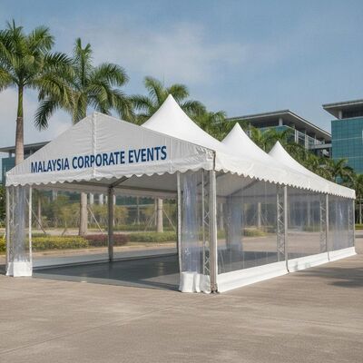 comprar Carpa de fiesta de primera categoría de carpa de carpa de PVC impermeable con techo de aluminio marco para Malasia Exposiciones corporativas Eventos Fabricación en línea
