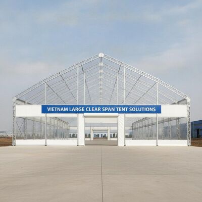 comprar Refugio de almacenamiento de eventos de almacén con marco de armadura de aluminio para salón de tienda de fiesta industrial de gran envergadura clara de Vietnam Fabricación en línea