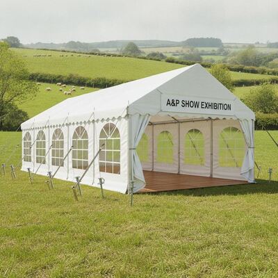 comprar Carpa para fiestas de exhibición agrícola, stand de exhibición A&P de Nueva Zelanda con anclaje de piso resistente Fabricación en línea