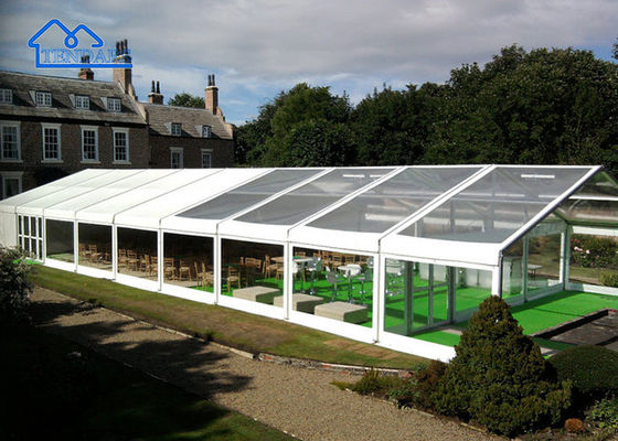 4x4m Cuadrado impermeable PVC cubierta de fiesta carpa carpa de aluminio marco de aleación anclaje de trabajo pesado para las celebraciones de césped