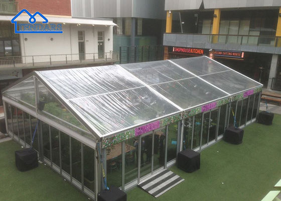 Tiendas de campaña de bodas de techo acrílico de PVC grandes con certificación SGS M2 Tienda impermeable de trabajo pesado