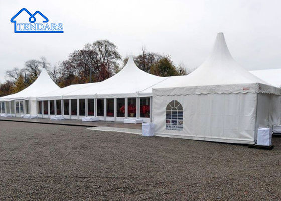 Tenda de bodas 100% a prueba de lluvia móvil de alto pico pabellón tienda de la pagoda tienda de bodas en venta
