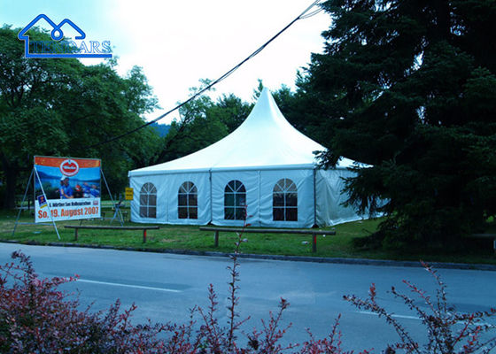 Exterior de lujo personalizado Marquee Party Event Multiplex tienda de campaña de lienzo blanco con Clear Span