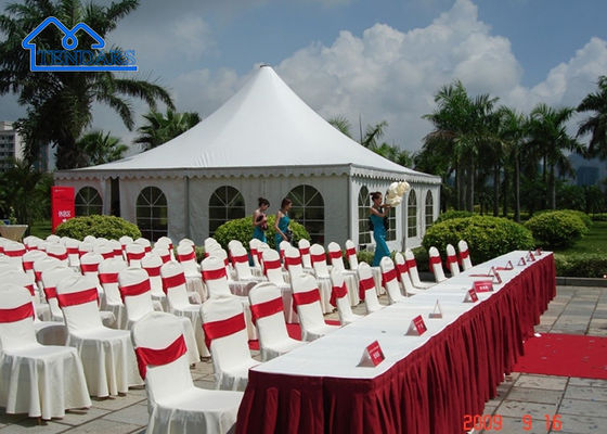 A prueba de agua / a prueba de fuego / autolimpieza marco de aluminio evento de boda tienda de campaña pagoda en venta