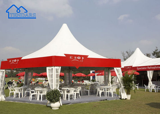 Tienda de Pagoda de Aluminio a medida para exteriores portátil con dosel en el estrado