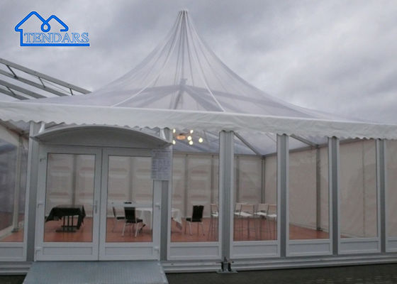 Retardante del fuego Plegable Pop Up Tent Display Fiesta de bodas Eventos de boda Pagoda de aluminio Tiendas de campaña Logotipo de impresión personalizado