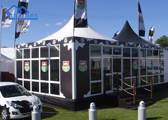 Color y tamaño personalizados Verano al aire libre Eventos de aleación de aluminio de PVC blanco Fiesta de bodas Tienda de pagoda