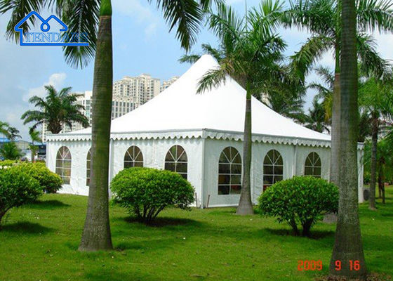 Estructura de aleación de aluminio de 5x5 Techo exterior de PVC blanco Tienda de pagoda resistente a los rayos UV