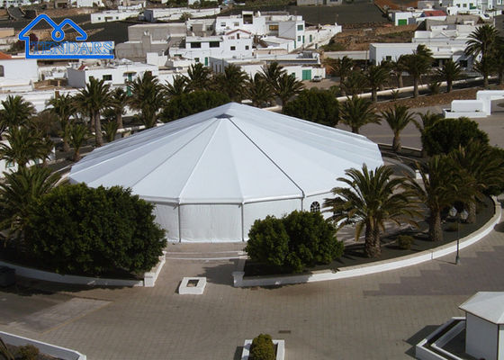 Fácil de instalar hermosa tienda de campaña de bodas de PVC blanco Feria de eventos Feria comercial Almacén Canopy estructura