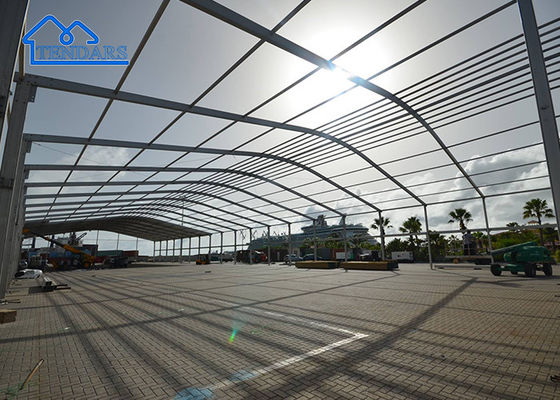 Gran lujo Arco Curva de diseño de marco de aluminio transparente tienda de campaña para 300 500 1000 personas