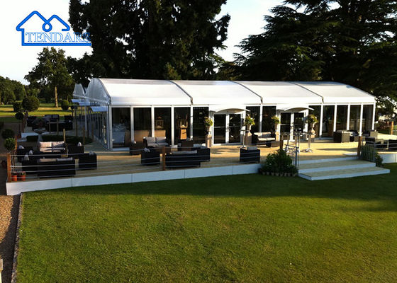 12x12m Tienda de Arco de acero galvanizado de forma de arco de tela resistente a los rayos UV para eventos elegantes