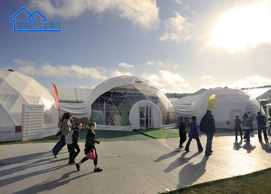 Cubierta de PVC de 4m de aleación reforzada Dia tienda comercial de cúpula Vista panorámica para sitios de glamping