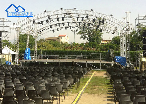Fácil de ensamblar truss de aluminio abrazaderas cuadrada línea de inicio estructura truss para el concierto