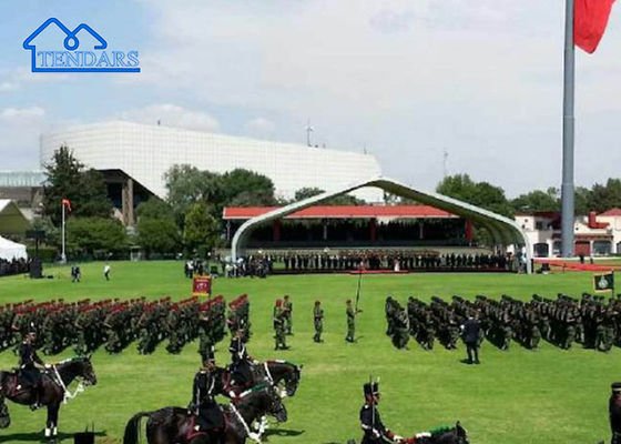 40x50m Buena calidad en forma de melocotón Gran tienda de exhibición para la exportación Gran feria comercial, deportes, almacén
