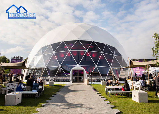 15m Dia Glamping Hotel Tent Marco de madera dura de doble capa PVDF recubierto para Eco Lodges