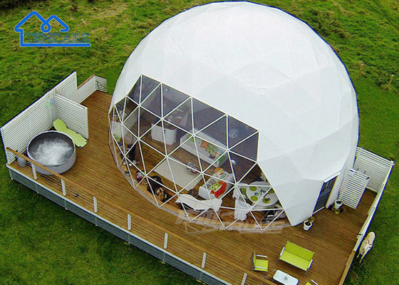 Tenta de Glamping de Cúpula personalizada Hotel de lujo con cubierta de techo de PVC Tiendas de lujo ecológicas frente al mar