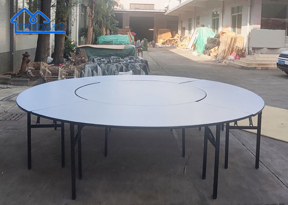 Tablas de banquete redondas plegables de aluminio para eventos de bodas en hoteles
