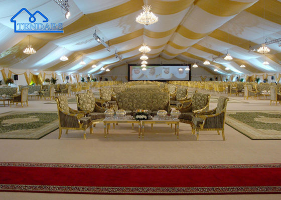Tienda de fiesta de carpa de tejido satinado Techo de revestimiento para el evento de la boda A la venta