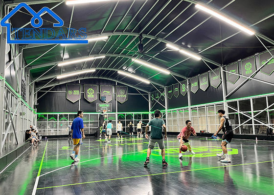 30x50m impermeable con membrana de PVC Salón de deportes Tienda de aluminio de aleación de nieve Carga nominal para cancha de baloncesto
