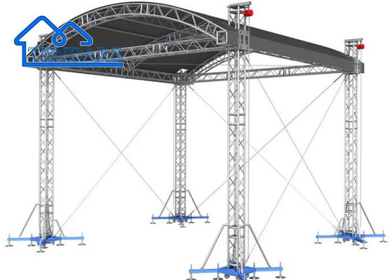 Combinación libre de aleación de aluminio evento de concierto escenario truss techo curvo estructura de truss redondeado