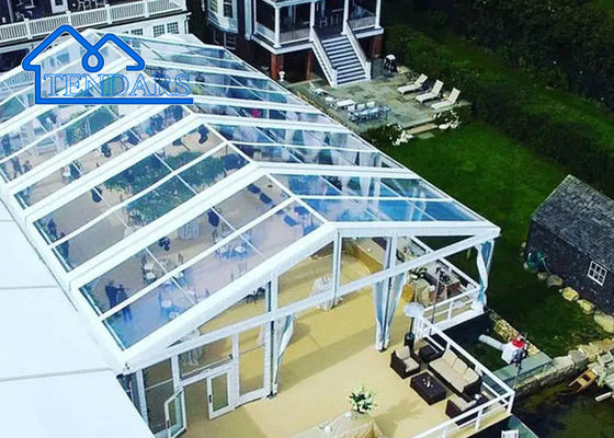 Carpa de boda transparente para banquete con marco de aluminio, toldo iluminado multiusos para eventos al aire libre, 2000 plazas