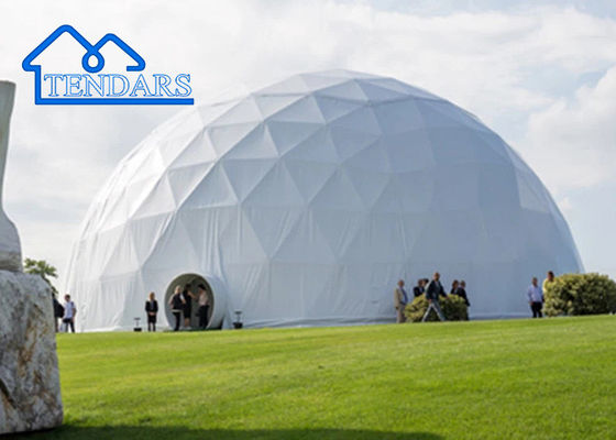 Logotipo personalizado Acampada geodésica al aire libre Pared de viento Tienda Glamping Dome