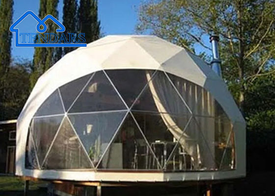 Tenda de eventos geodésicos de cúpula comercial al aire libre de PVC/ABS/vidrio única
