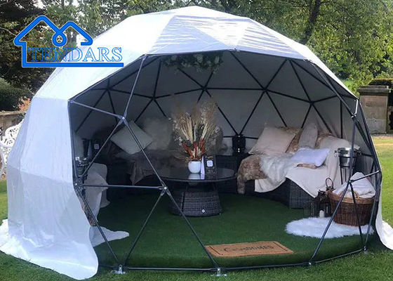 Tiendas Geo Dome personalizadas Tiendas comerciales al aire libre para la familia con puerta redonda