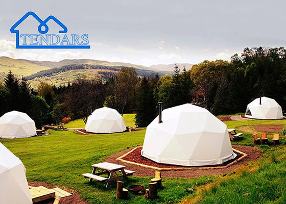 Infiero Inodoro Claros 5m Diámetro Puerta de PVC redonda Pequeña Eventos Cúpula Glamping Hotel Tienda En Venta
