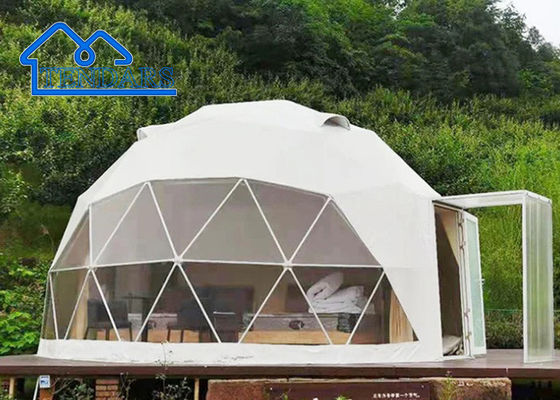 Accepta caliente Tenda de campamento transparente impermeable a medida Tenda de cúpula geodésica ovalada