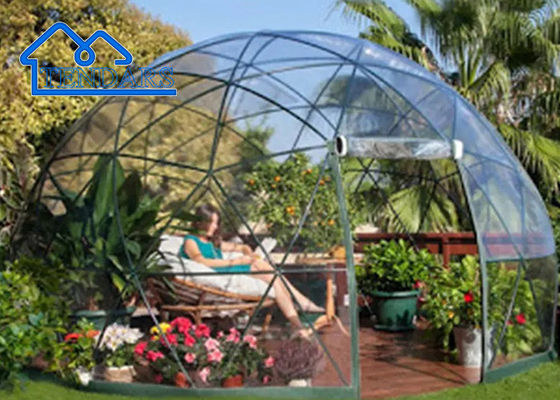 Tienda de iglu geodésica de PVC transparente con cúpula para eventos de boda