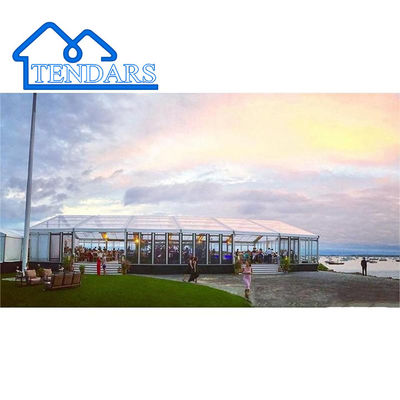 Tiendas de campaña de gran tamaño de puertas de cristal Tiendas de eventos al aire libre Tiendas de campaña comerciales usadas para la venta