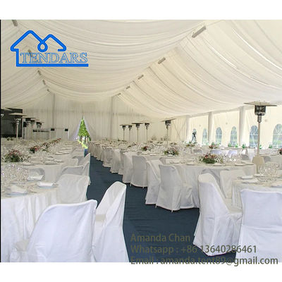 Blanco Elegante Jardín Fiesta Marquise Tiendas Galvanizado Marco de Tejido de PVC Canopy estructura
