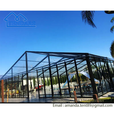 Gran marco transparente de vidrio Pared Atrio Eventos de gala carpa de campaña en venta, carpas comerciales para eventos