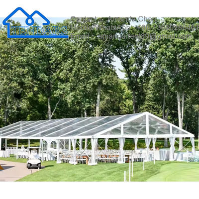 Tienda de aleación de aluminio de tamaño personalizado de PVC impermeable transparente al aire libre para casarse, tienda de campaña para eventos de fiesta