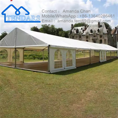Nuevo marco de aluminio de tela de PVC comercial exterior tienda de canopy de tela blanca con ventanas para eventos al aire libre